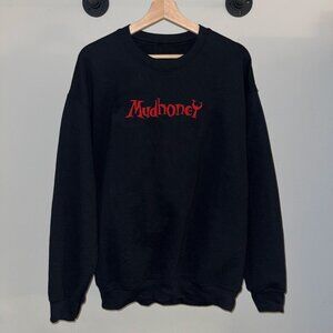 Black Red Mudhoney Grunge Rock Band Music Promo Crewneck Sweatshirt